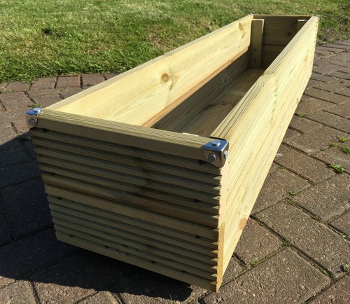 Wooden garden planter - planter, jumbo