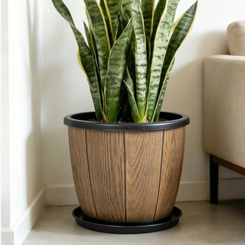 Pcs large resin flower pots - 2,