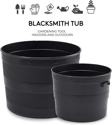 Blacksmith style tub planter - blacksmith,